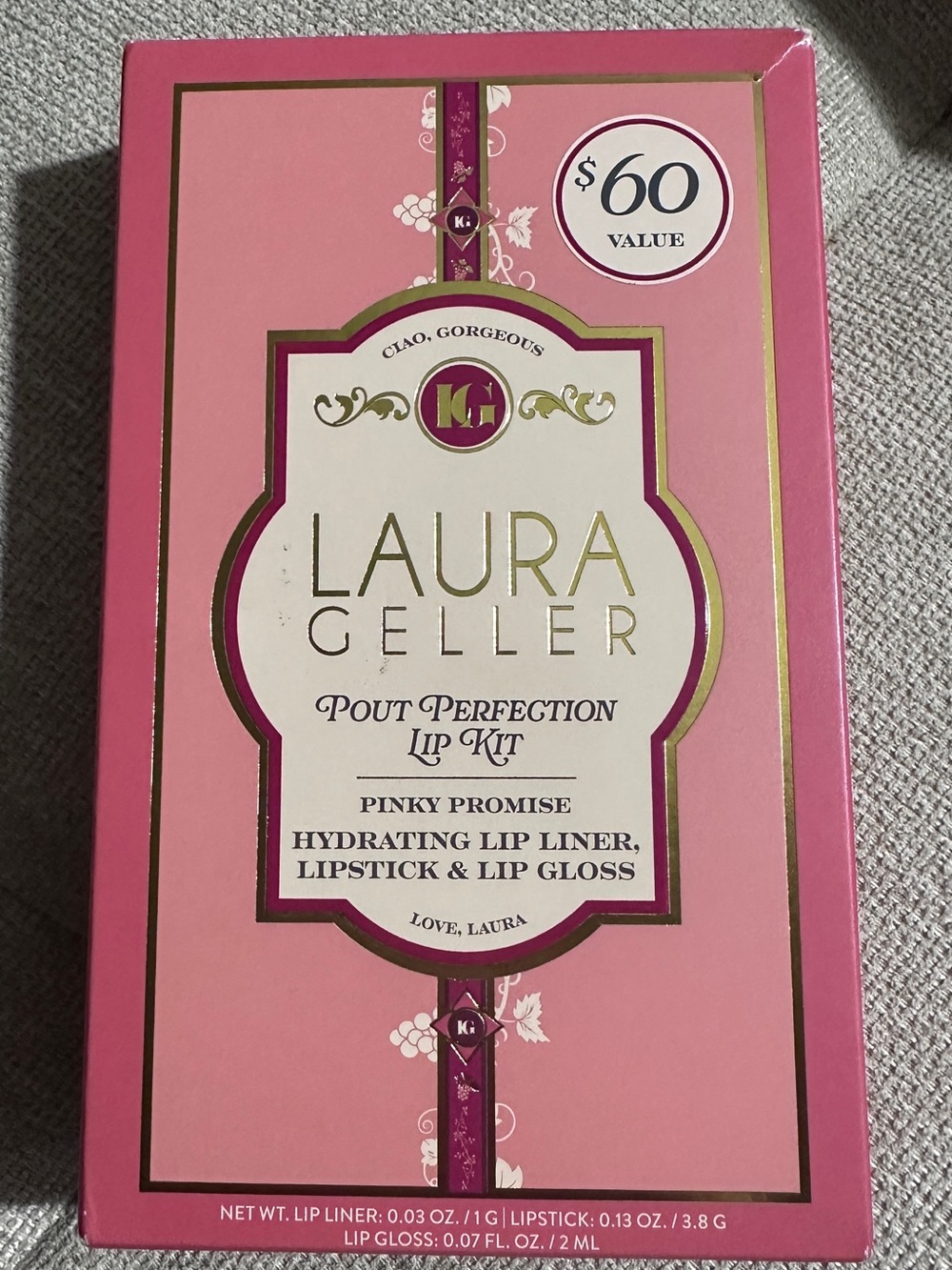 Laura Geller Pout Perfection Lip Kit in the shade "Pinky Promise" NIB